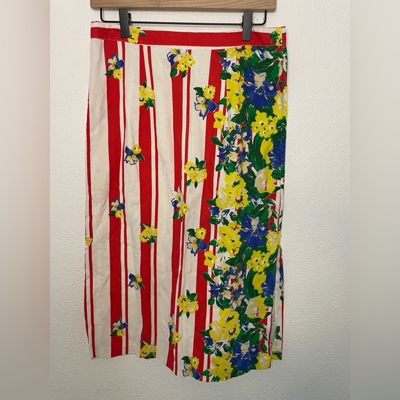OCHE skirt sz small handmade in Vietnam floral - Picture 1 of 8
